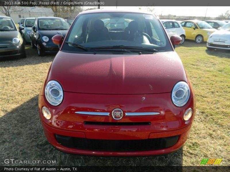 Rosso (Red) / Grigio/Nero (Gray/Black) 2013 Fiat 500 Pop