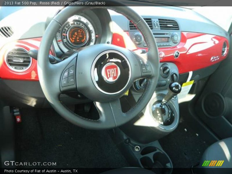Rosso (Red) / Grigio/Nero (Gray/Black) 2013 Fiat 500 Pop