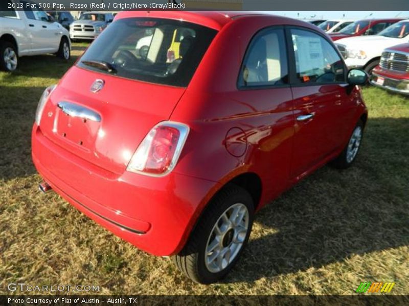 Rosso (Red) / Grigio/Nero (Gray/Black) 2013 Fiat 500 Pop