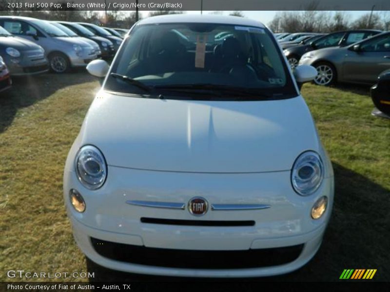 Bianco (White) / Grigio/Nero (Gray/Black) 2013 Fiat 500 Pop