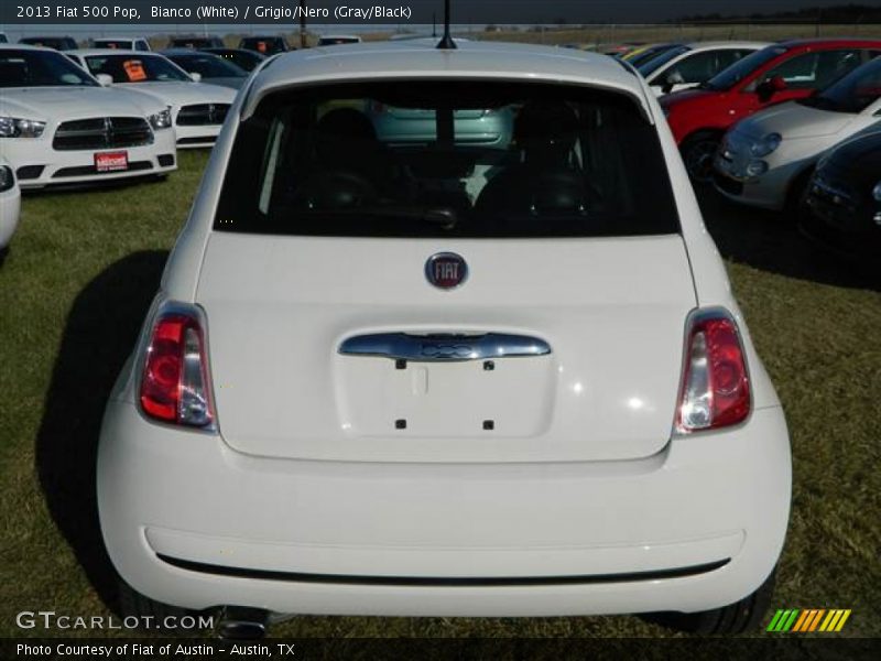 Bianco (White) / Grigio/Nero (Gray/Black) 2013 Fiat 500 Pop