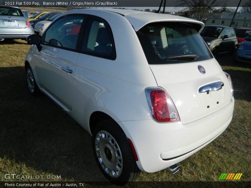Bianco (White) / Grigio/Nero (Gray/Black) 2013 Fiat 500 Pop