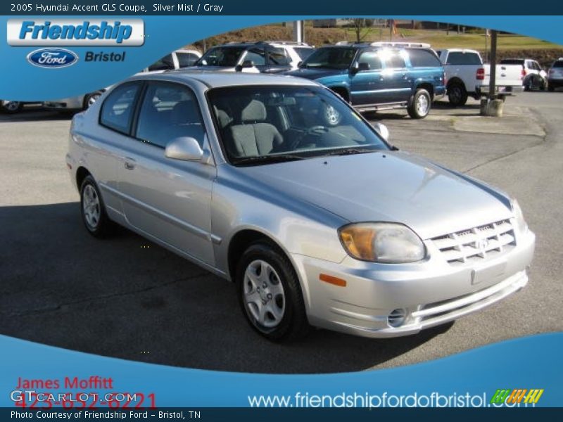 Silver Mist / Gray 2005 Hyundai Accent GLS Coupe