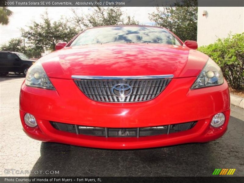 Absolutely Red / Dark Stone 2006 Toyota Solara SE V6 Convertible