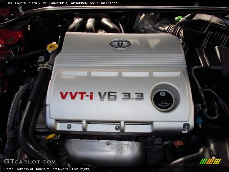 Absolutely Red / Dark Stone 2006 Toyota Solara SE V6 Convertible