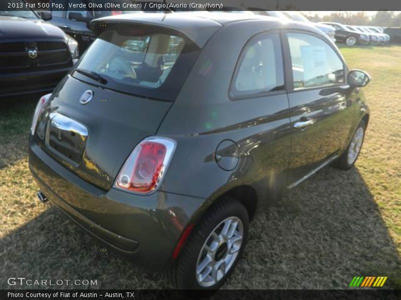 Verde Oliva (Olive Green) / Grigio/Avorio (Gray/Ivory) 2013 Fiat 500 Pop