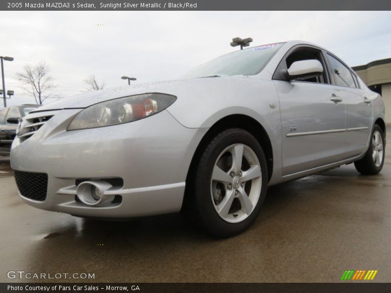 Sunlight Silver Metallic / Black/Red 2005 Mazda MAZDA3 s Sedan