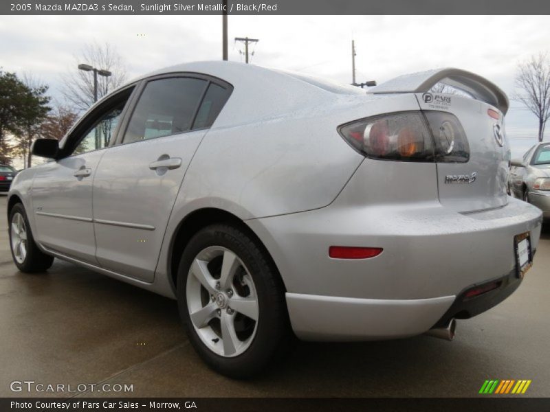 Sunlight Silver Metallic / Black/Red 2005 Mazda MAZDA3 s Sedan