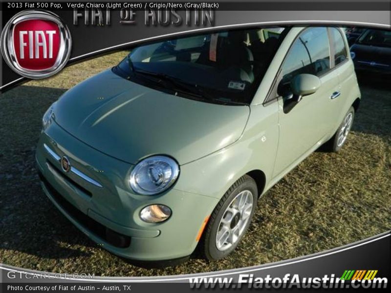 Verde Chiaro (Light Green) / Grigio/Nero (Gray/Black) 2013 Fiat 500 Pop