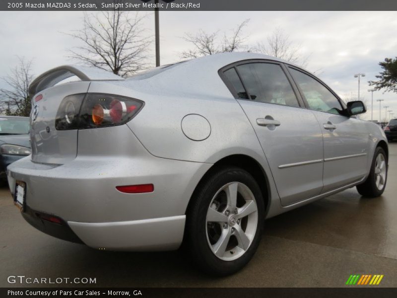 Sunlight Silver Metallic / Black/Red 2005 Mazda MAZDA3 s Sedan