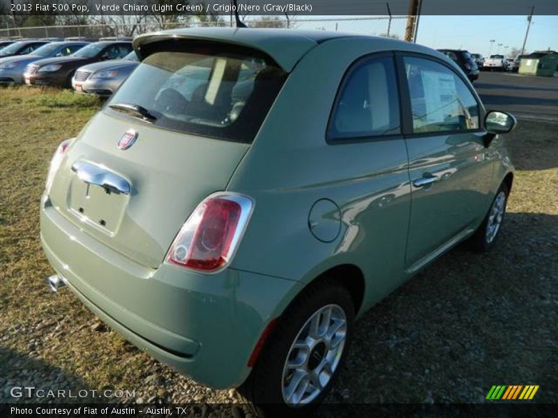 Verde Chiaro (Light Green) / Grigio/Nero (Gray/Black) 2013 Fiat 500 Pop