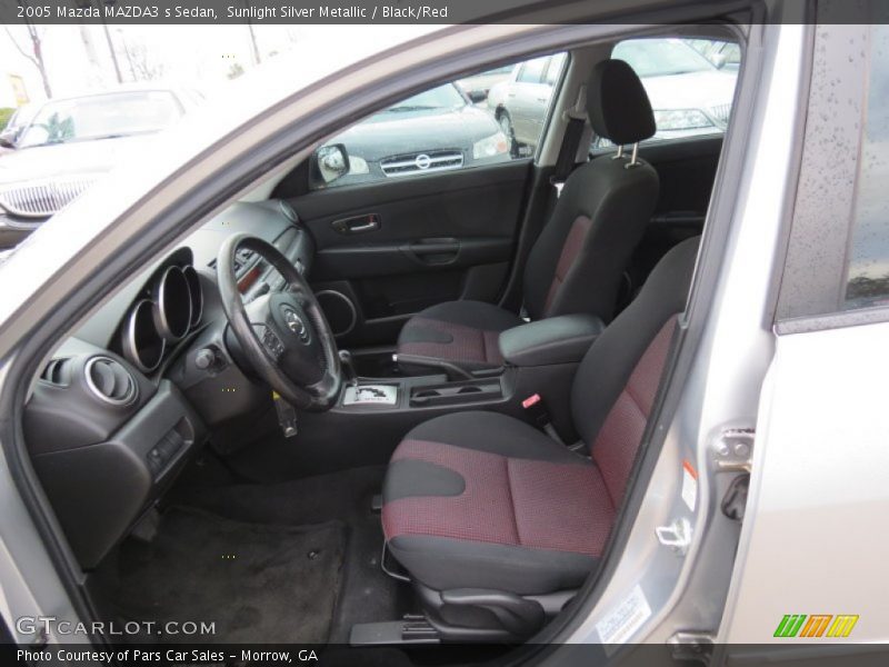 Sunlight Silver Metallic / Black/Red 2005 Mazda MAZDA3 s Sedan