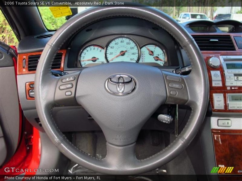 Absolutely Red / Dark Stone 2006 Toyota Solara SE V6 Convertible