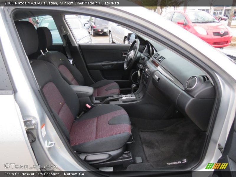 Sunlight Silver Metallic / Black/Red 2005 Mazda MAZDA3 s Sedan