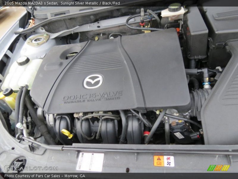 Sunlight Silver Metallic / Black/Red 2005 Mazda MAZDA3 s Sedan