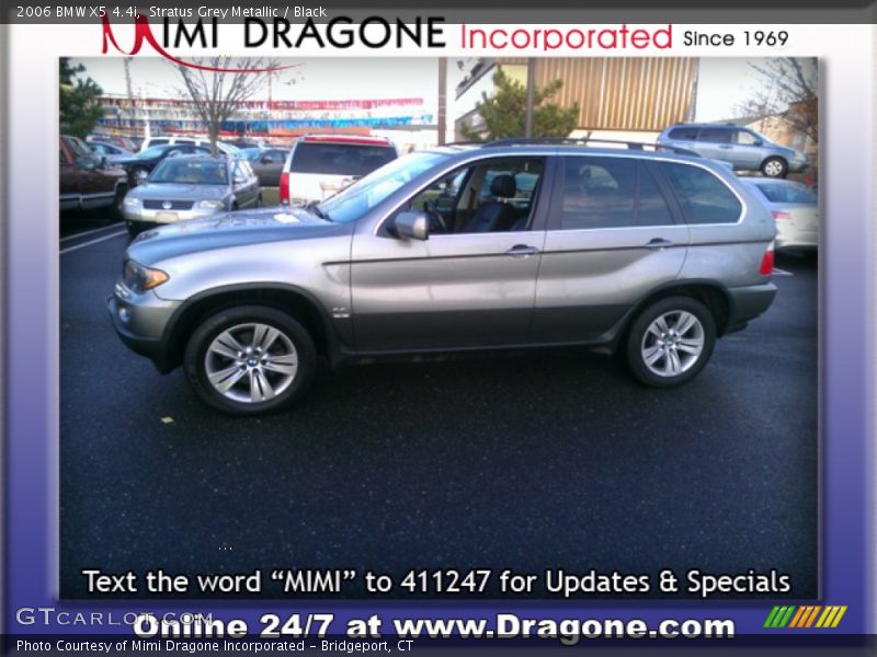 Stratus Grey Metallic / Black 2006 BMW X5 4.4i