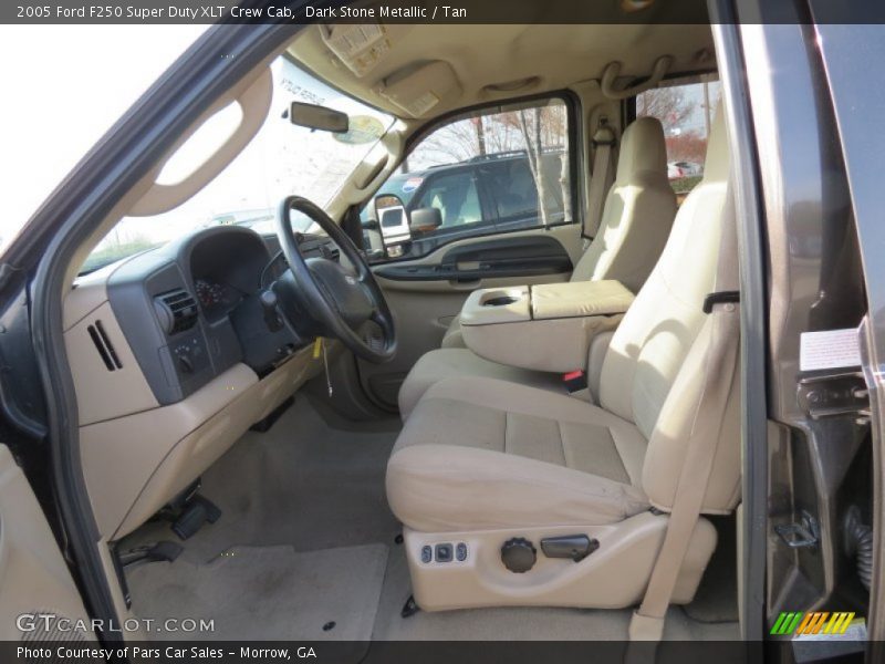 Dark Stone Metallic / Tan 2005 Ford F250 Super Duty XLT Crew Cab