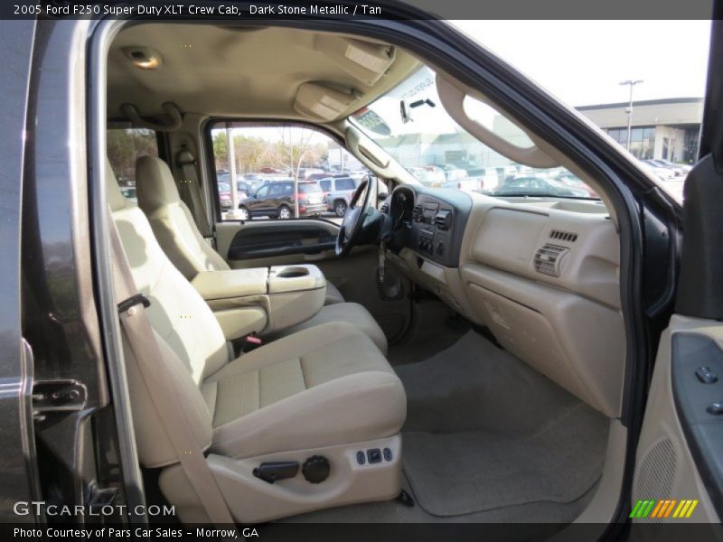 Dark Stone Metallic / Tan 2005 Ford F250 Super Duty XLT Crew Cab
