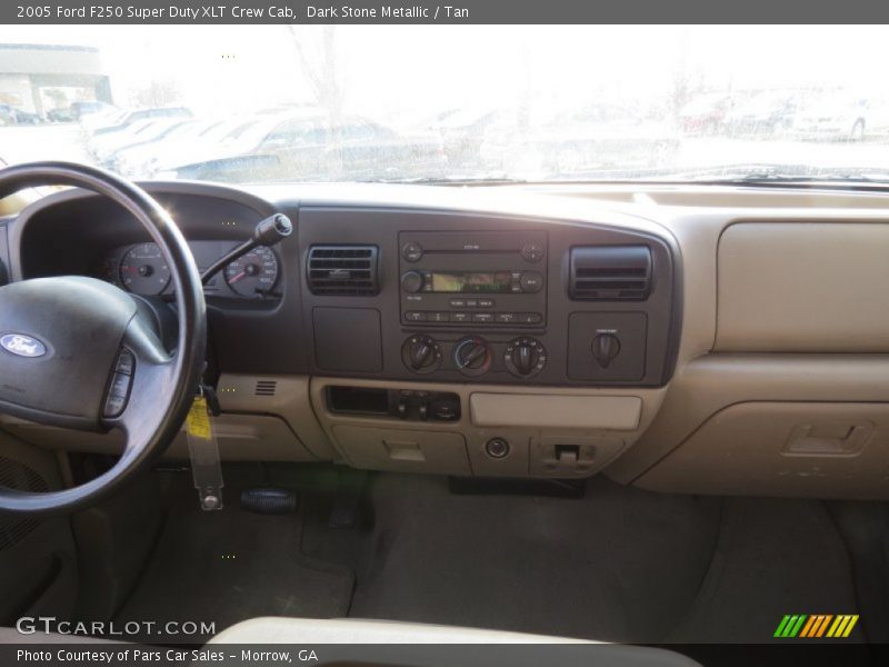 Dark Stone Metallic / Tan 2005 Ford F250 Super Duty XLT Crew Cab