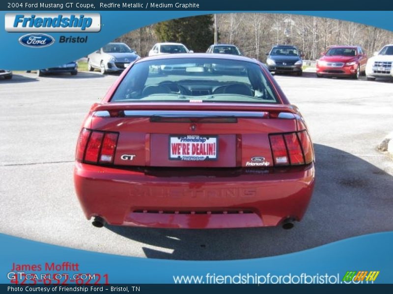 Redfire Metallic / Medium Graphite 2004 Ford Mustang GT Coupe