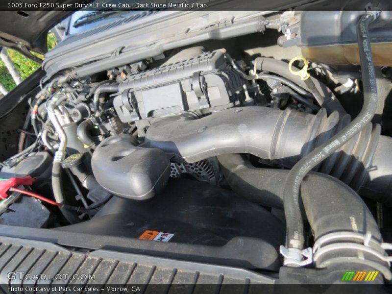 Dark Stone Metallic / Tan 2005 Ford F250 Super Duty XLT Crew Cab