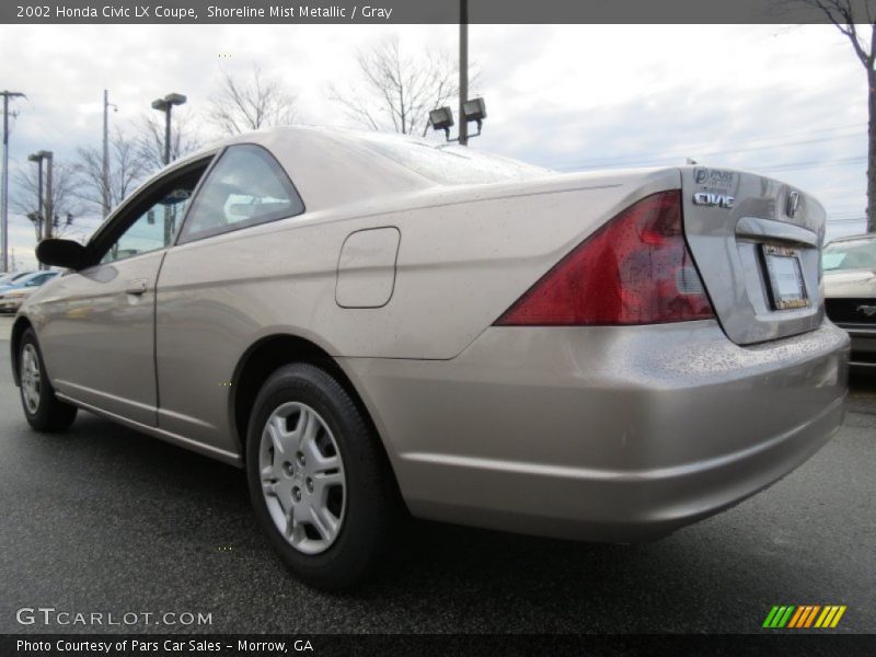Shoreline Mist Metallic / Gray 2002 Honda Civic LX Coupe
