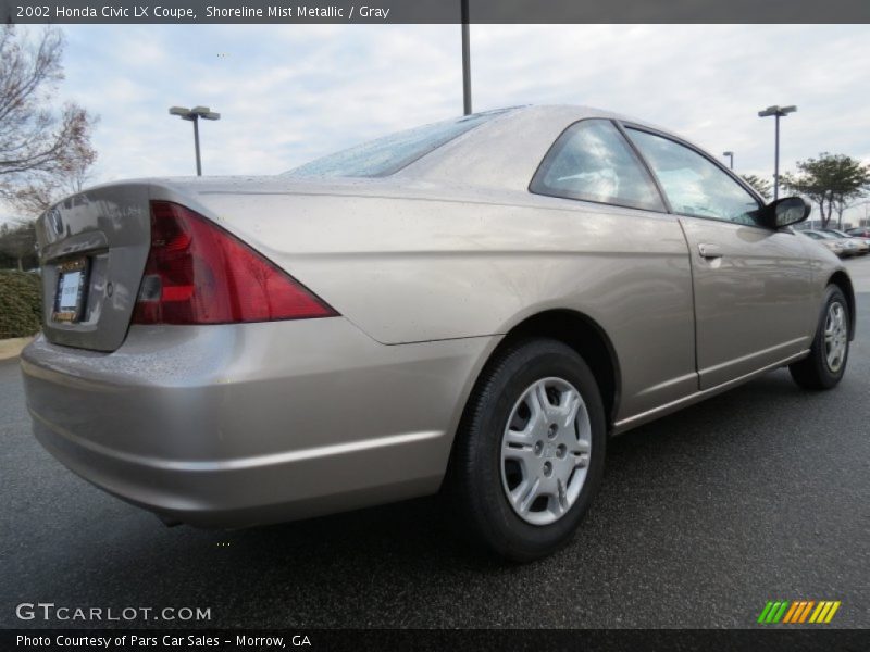 Shoreline Mist Metallic / Gray 2002 Honda Civic LX Coupe