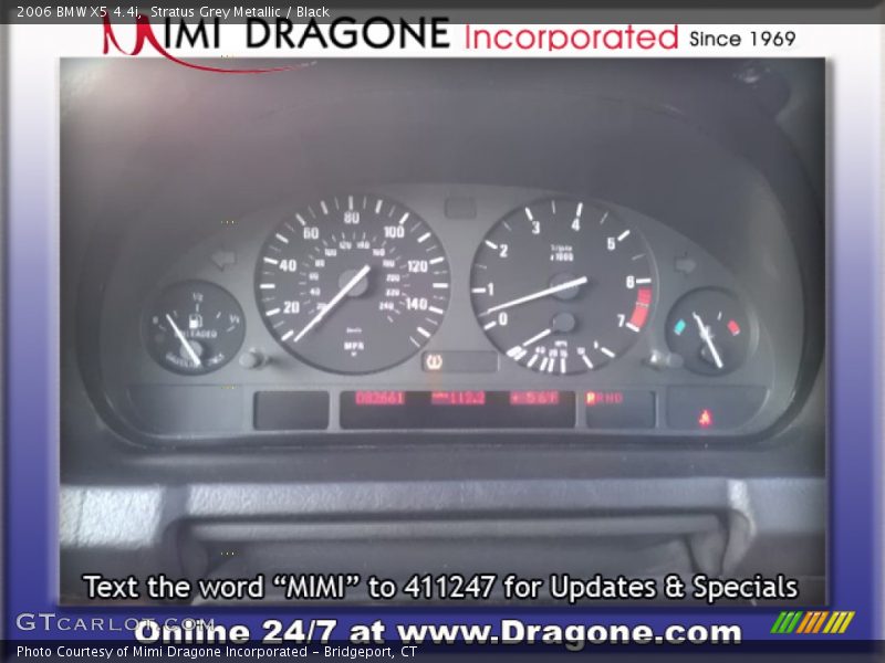 Stratus Grey Metallic / Black 2006 BMW X5 4.4i