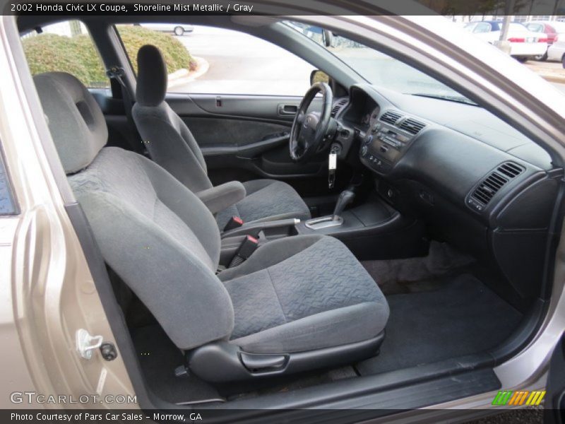 Shoreline Mist Metallic / Gray 2002 Honda Civic LX Coupe