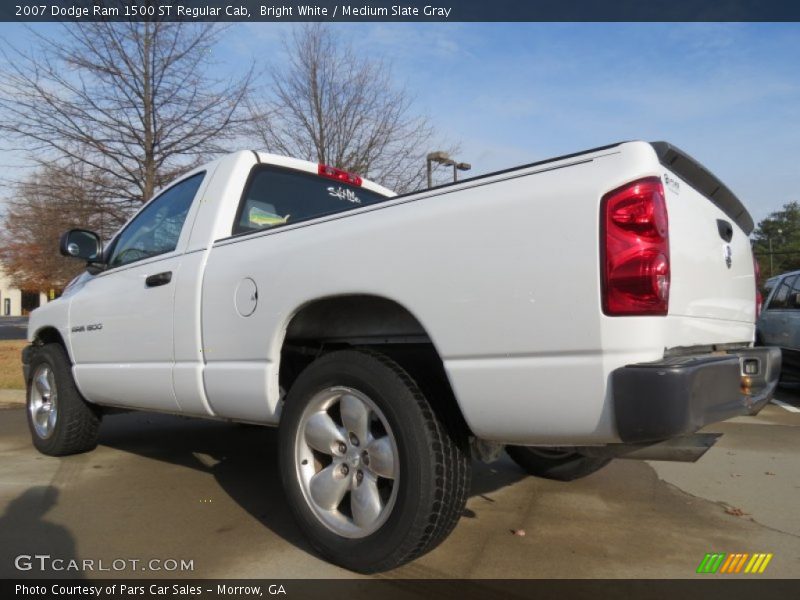 Bright White / Medium Slate Gray 2007 Dodge Ram 1500 ST Regular Cab