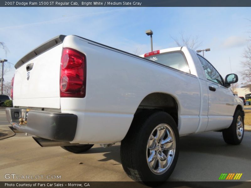 Bright White / Medium Slate Gray 2007 Dodge Ram 1500 ST Regular Cab