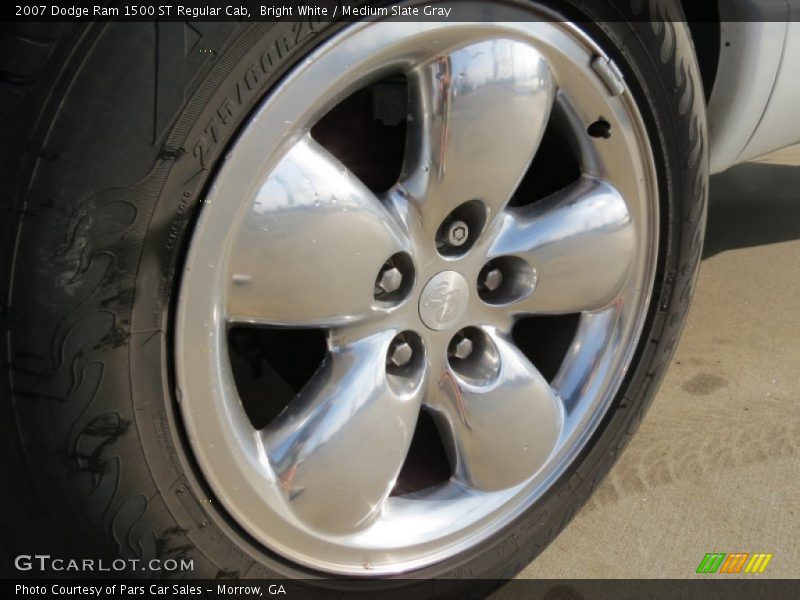 Bright White / Medium Slate Gray 2007 Dodge Ram 1500 ST Regular Cab