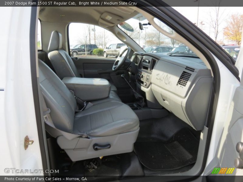 Bright White / Medium Slate Gray 2007 Dodge Ram 1500 ST Regular Cab