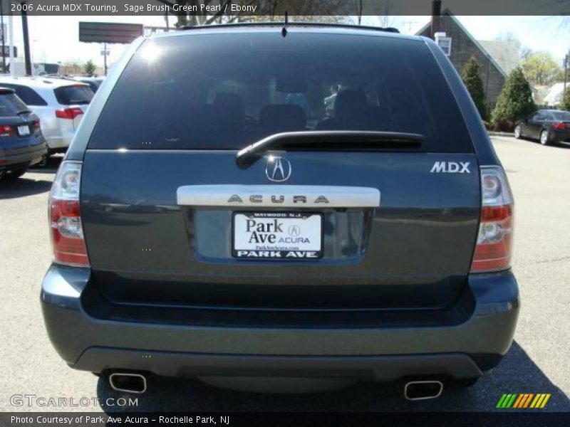 Sage Brush Green Pearl / Ebony 2006 Acura MDX Touring