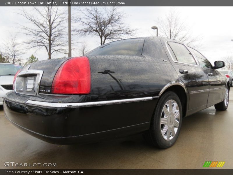 Black / Dark Stone/Medium Light Stone 2003 Lincoln Town Car Cartier