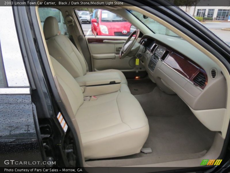 Black / Dark Stone/Medium Light Stone 2003 Lincoln Town Car Cartier