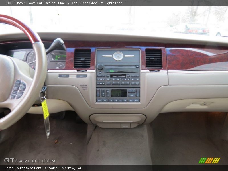 Black / Dark Stone/Medium Light Stone 2003 Lincoln Town Car Cartier