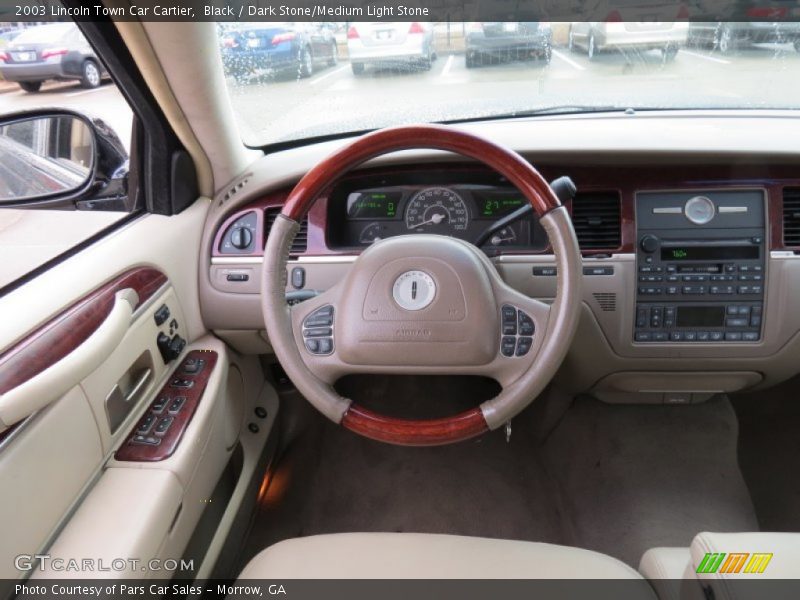 Black / Dark Stone/Medium Light Stone 2003 Lincoln Town Car Cartier