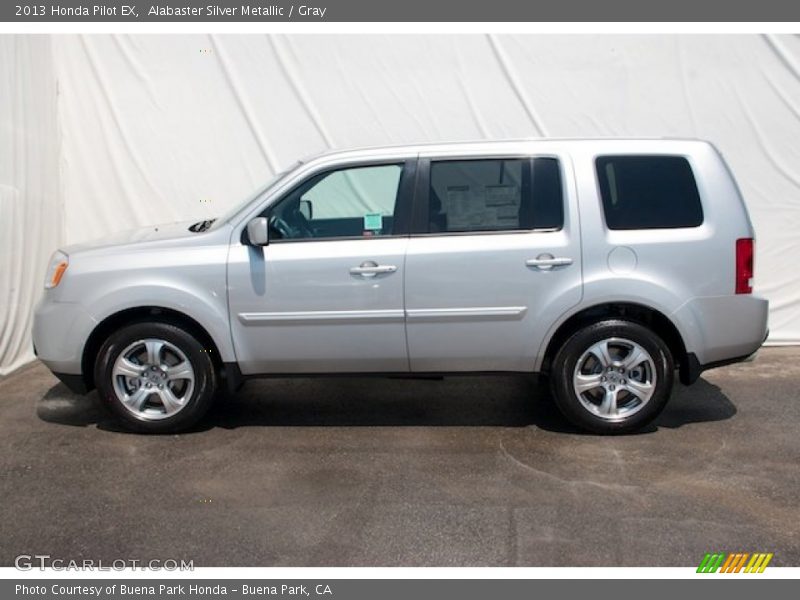 Alabaster Silver Metallic / Gray 2013 Honda Pilot EX