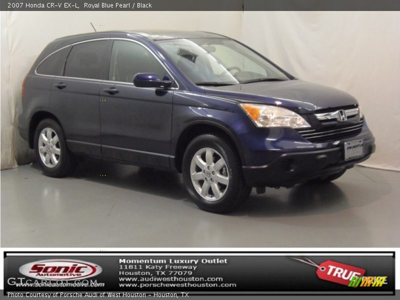 Royal Blue Pearl / Black 2007 Honda CR-V EX-L
