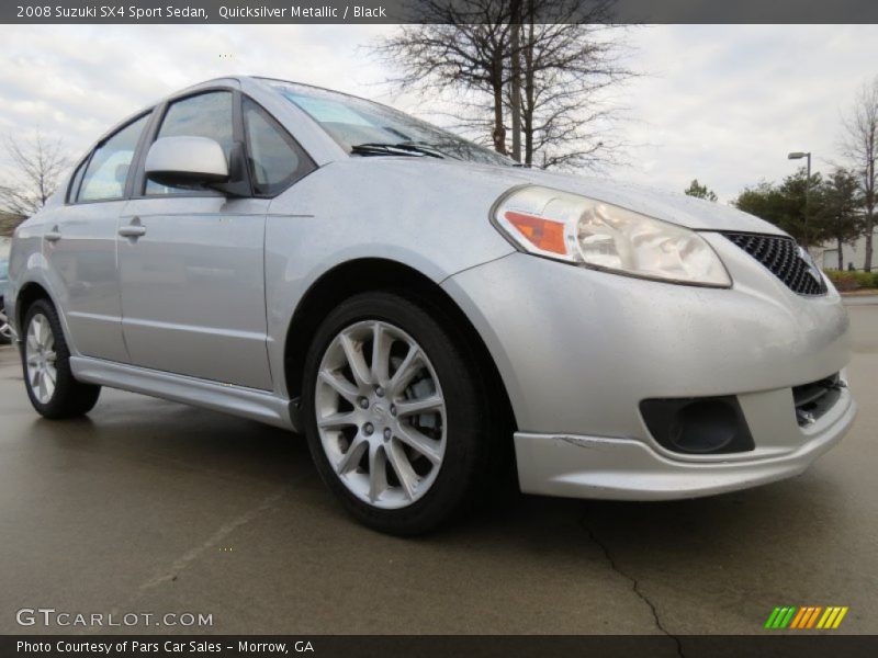 Quicksilver Metallic / Black 2008 Suzuki SX4 Sport Sedan