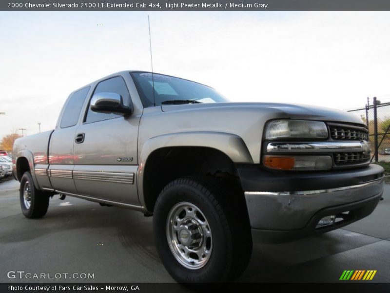 Light Pewter Metallic / Medium Gray 2000 Chevrolet Silverado 2500 LT Extended Cab 4x4