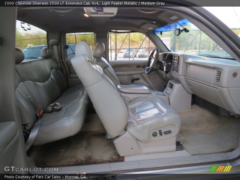Light Pewter Metallic / Medium Gray 2000 Chevrolet Silverado 2500 LT Extended Cab 4x4