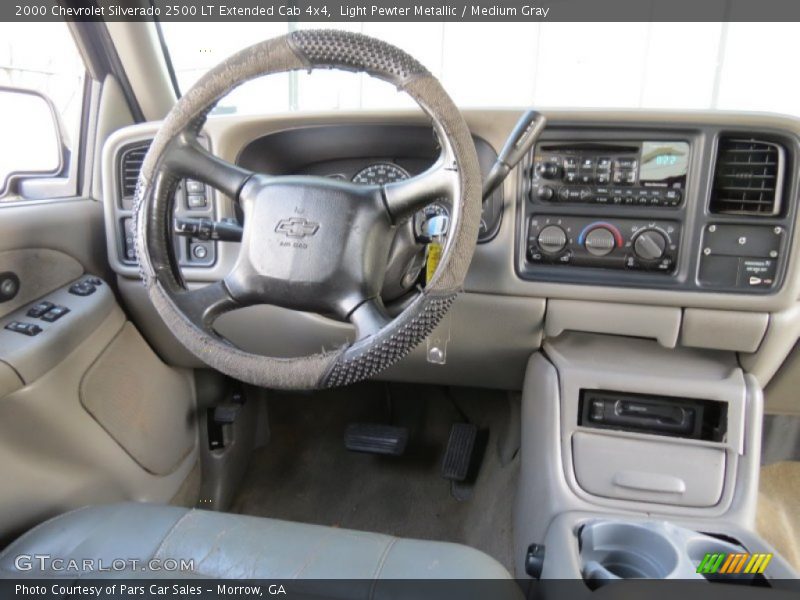 Light Pewter Metallic / Medium Gray 2000 Chevrolet Silverado 2500 LT Extended Cab 4x4