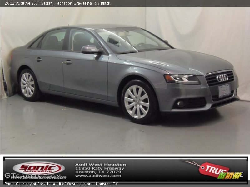 Monsoon Gray Metallic / Black 2012 Audi A4 2.0T Sedan