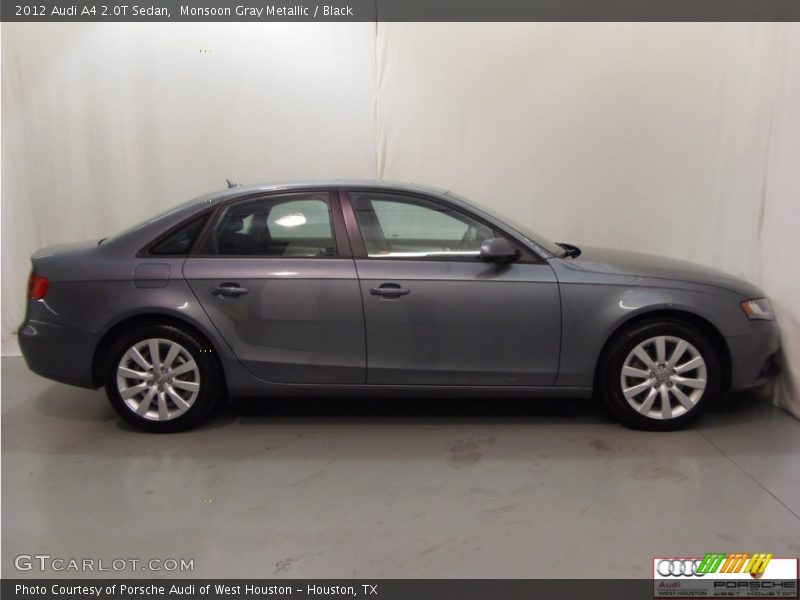 Monsoon Gray Metallic / Black 2012 Audi A4 2.0T Sedan