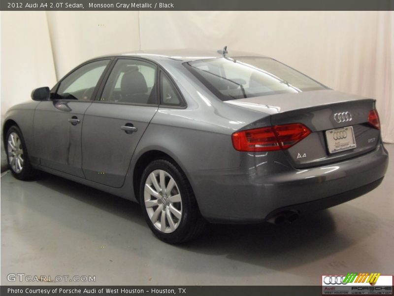 Monsoon Gray Metallic / Black 2012 Audi A4 2.0T Sedan