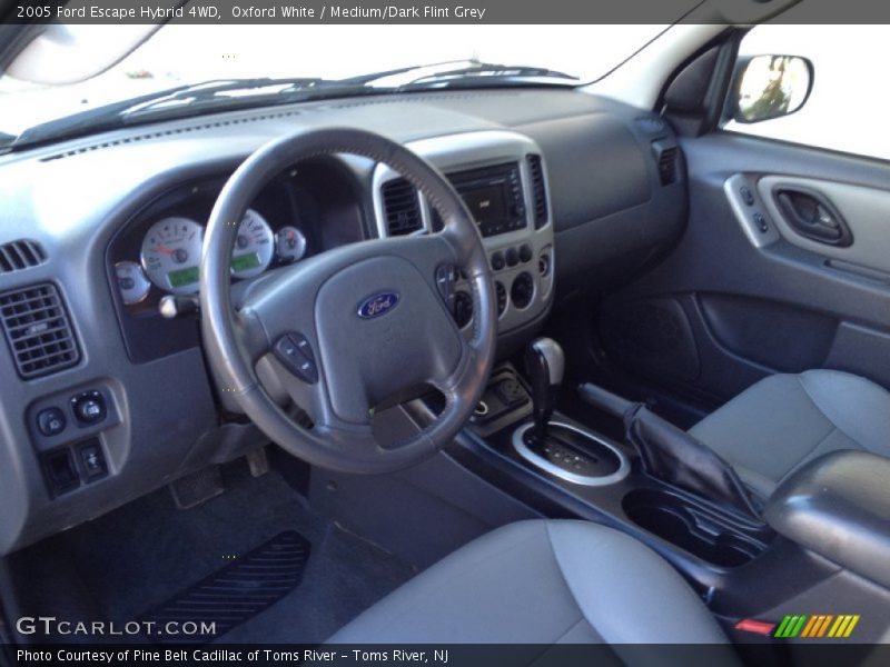 Oxford White / Medium/Dark Flint Grey 2005 Ford Escape Hybrid 4WD