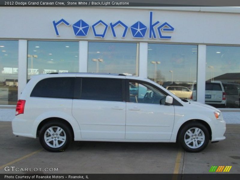 Stone White / Black/Light Graystone 2012 Dodge Grand Caravan Crew