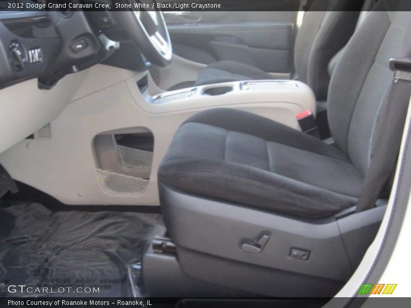 Stone White / Black/Light Graystone 2012 Dodge Grand Caravan Crew